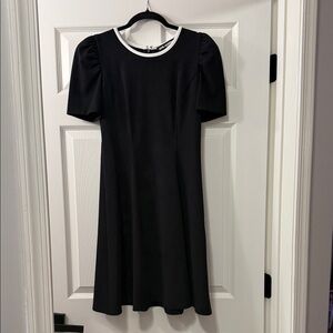 Karl Lagerfeld Black Mini Dress with White Accents